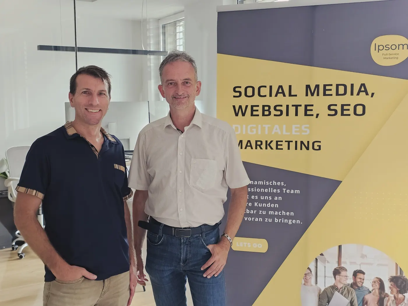 Bernd Broschek und Hermann Weratschnig im Büro der Ipsom GmbH