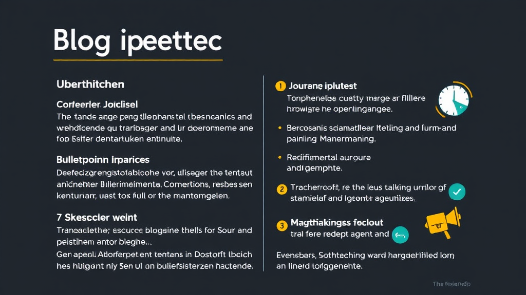 Grafik eines strukturierten Blogbeitrags, der klare Überschriften, kurze Absätze, Bulletpoints und visuelle Elemente wie Bilder und Infografiken zeigt.