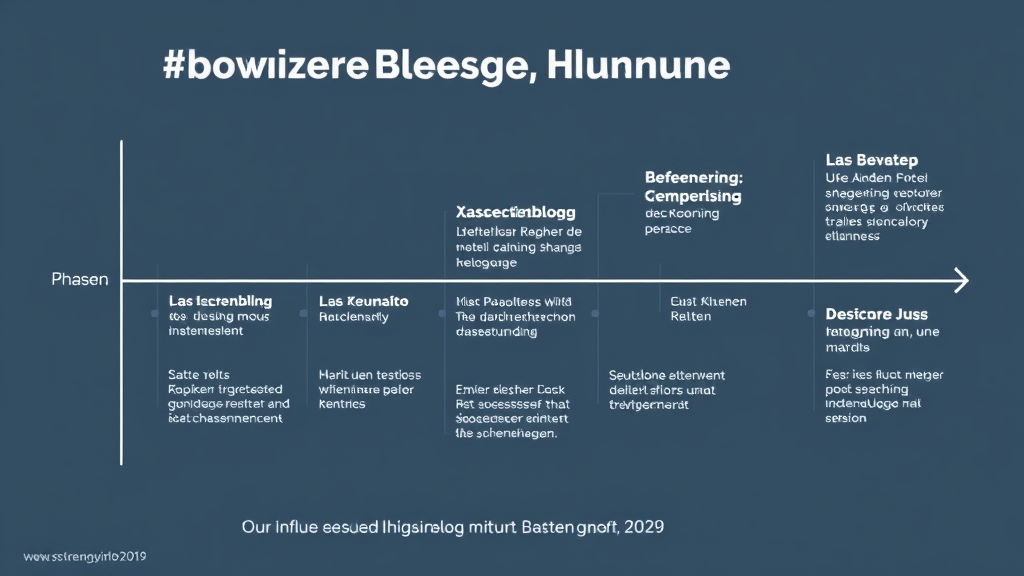 Grafische Darstellung einer Customer Journey mit verschiedenen Phasen, die den Einfluss eines Unternehmensblogs auf das Kaufverhalten und die Kundenbindung zeigt.