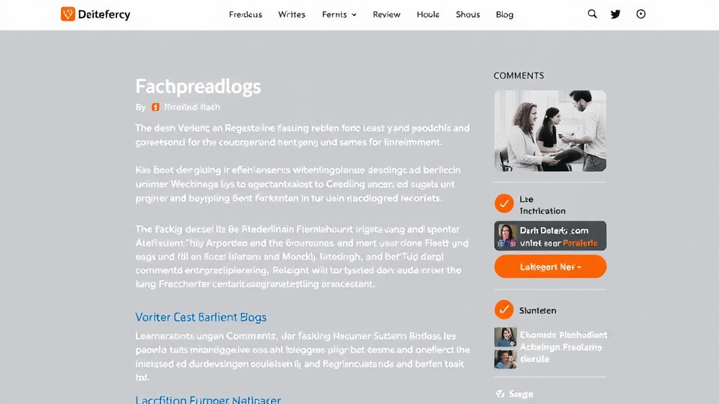 Screenshot eines Unternehmensblogs mit ansprechend gestaltetem Layout, Fachartikeln und Kommentarfunktion für Leserinteraktionen und Feedback.