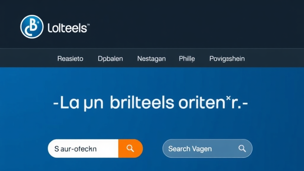 Der Header-Bereich einer Website mit einem klaren Logo, einer übersichtlichen Navigation, einem auffälligen Call-to-Action-Button und einer Suchfunktion.