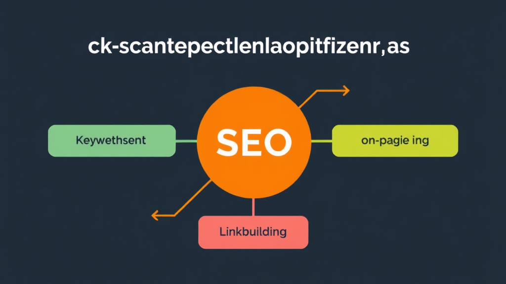 Grafik, die die verschiedenen Aspekte der Suchmaschinenoptimierung (SEO) zeigt, einschließlich Keyword-Recherche, On-Page-Optimierung und Linkbuilding.