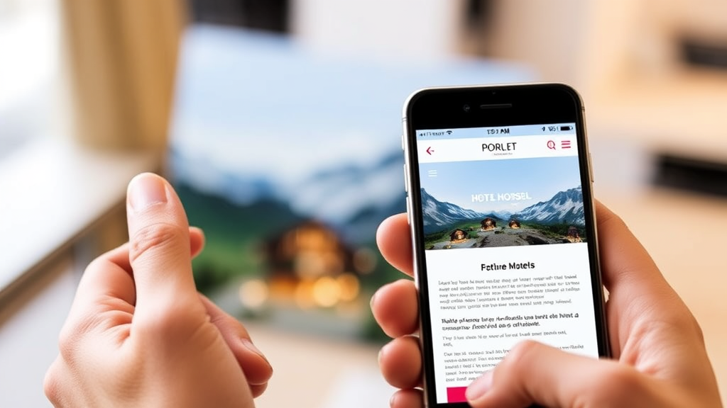 Hotel-Website in Tirol mit responsivem Design auf einem Smartphone, schnelle Ladegeschwindigkeit und ansprechendem Inhalt zur Förderung der Sichtbarkeit.