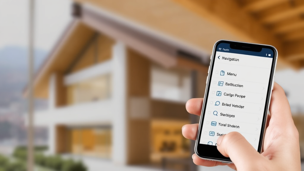 Screenshot einer benutzerfreundlichen Website-Navigation für Gebäudeverwalter in Tirol, mit klar strukturierten Menüs, intuitiven Icons und responsivem Design auf mobilem Gerät.