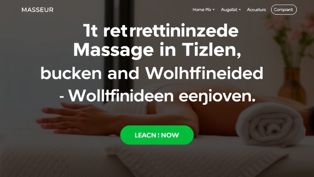 Website-CTA für einen Masseur in Tirol mit auffälligem Button: „Jetzt entspannende Massage in Tirol buchen und Wohlbefinden genießen!“