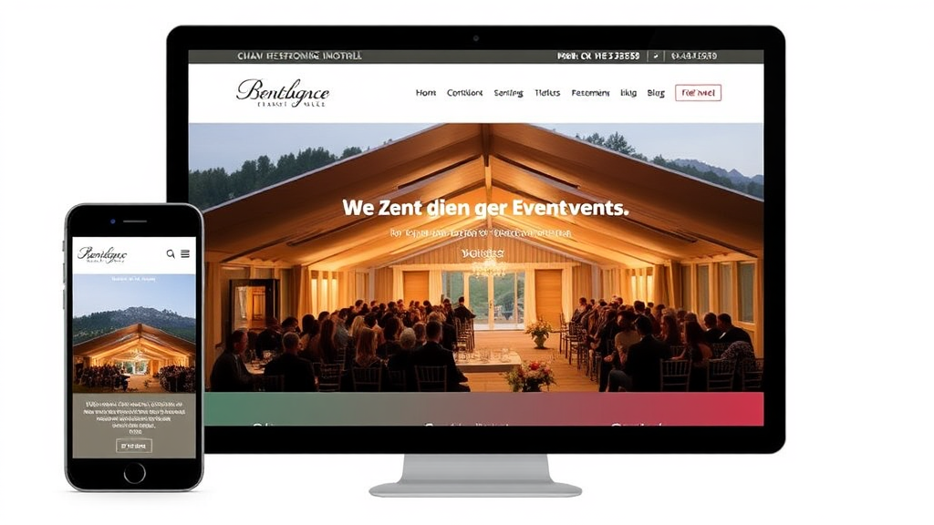 Ansicht einer responsiven Website für eine Eventagentur in Tirol, die auf verschiedenen Geräten wie Smartphone, Tablet und Desktop optimal dargestellt wird.
