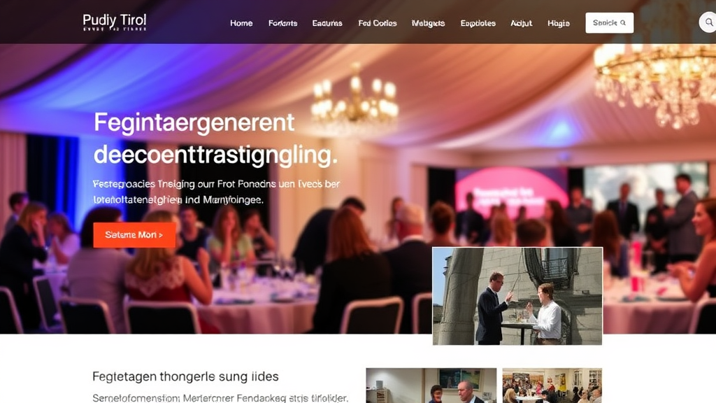 Ansprechende Website einer Eventagentur in Tirol, präsentiert hochwertige Bilder und Videos von Veranstaltungen, die Emotionen und Professionalität vermitteln.