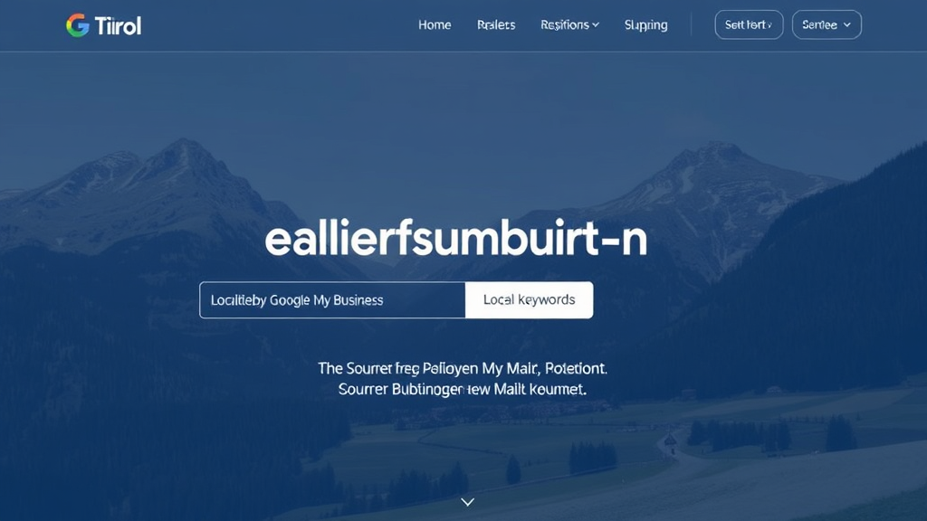 Malerbetrieb in Tirol zeigt auf einer Website lokalisierte SEO-Strategien, inklusive Google My Business, lokale Keywords und Kundenbewertungen.